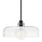 Lark Maisie 1 Light Medium Pendant, Black/Clear