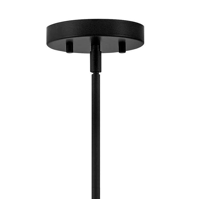 Lark Maisie 15in 1-Light Pendant | Classic Black Steel and Clear Glass | Kitchen Island & Dining Room | 15 x 15 x 6.75 in | Model 83497BK