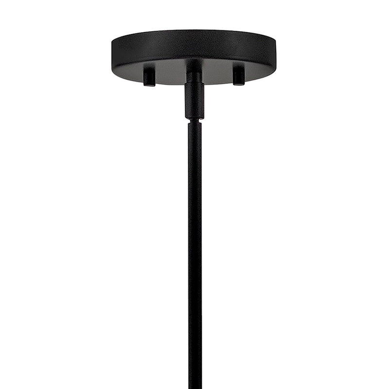 Lark Maisie 15in 1-Light Pendant | Classic Black Steel and Cased Opal Glass | Kitchen Island & Dining Room | 15 x 15 x 6 in | Model 83497BK-CO