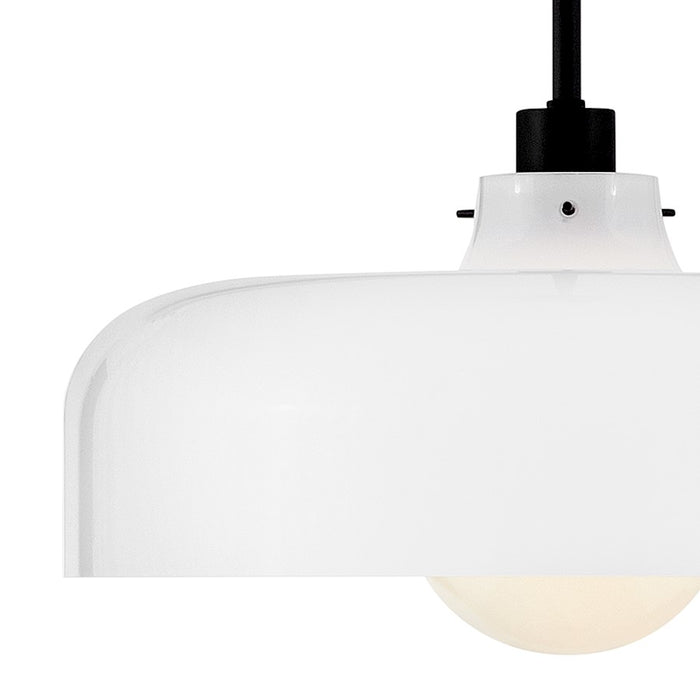 Lark Maisie 1 Light Medium Pendant, Black/Cased Opal