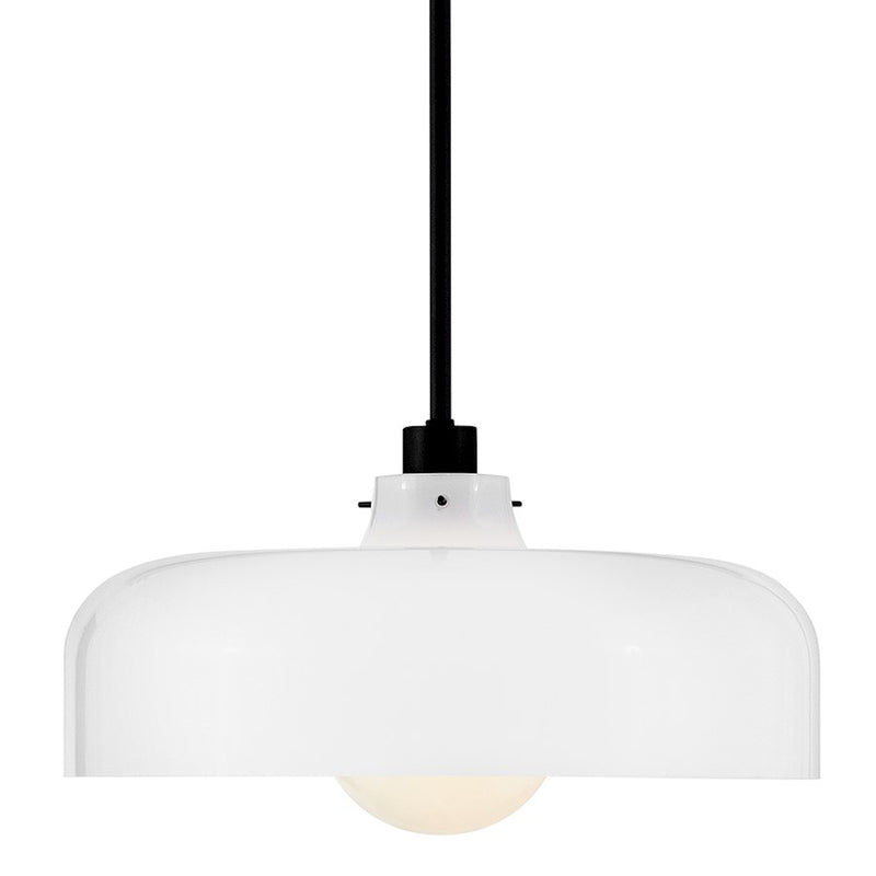 Lark Maisie 1 Light Medium Pendant, Black/Cased Opal