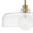 Lark Maisie 1 Light Medium Pendant, Lacquered Brass/Clear