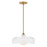 Lark Maisie 1 Light Medium Pendant, Lacquered Brass/Cased Opal - 83497LCB-CO