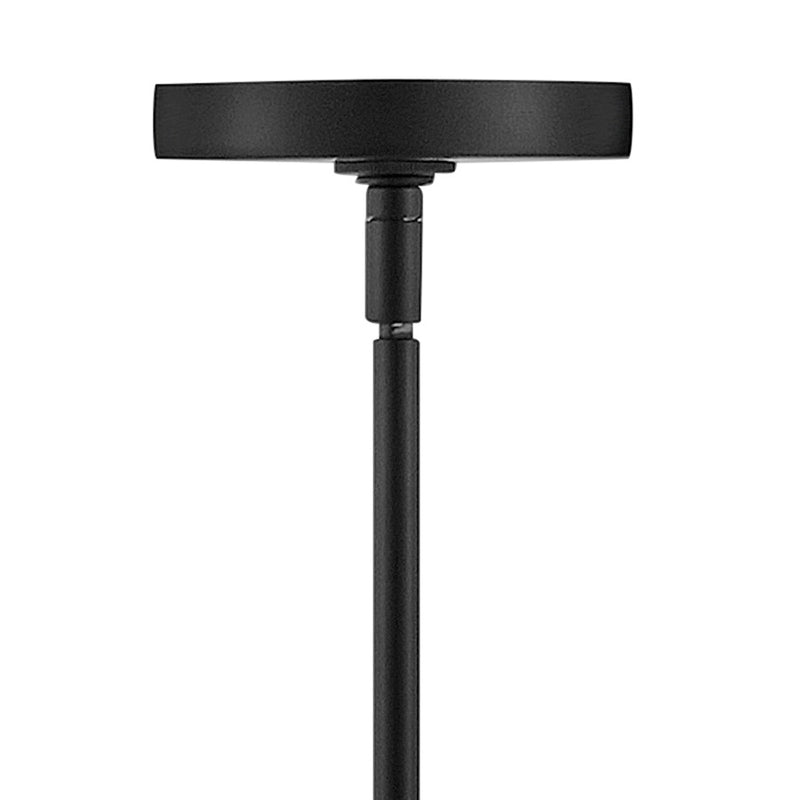 Lark Izzy 9.75in 1-Light Small Pendant | Mid-Century Modern Black Steel and Cased Opal Glass | Kitchen Island & Foyer | 9.75 x 9.75 x | Model 83507BK