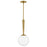 Lark Izzy 1 Light Small Pendant, Lacquered Brass/Cased Opal - 83507LCB