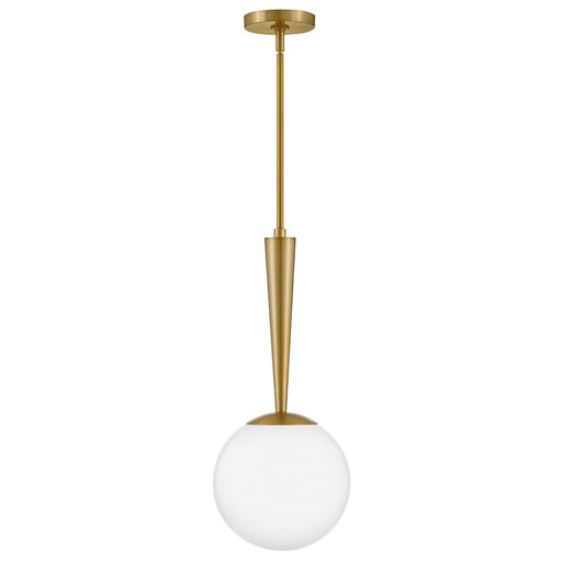 Lark Izzy 1 Light Small Pendant, Lacquered Brass/Cased Opal - 83507LCB