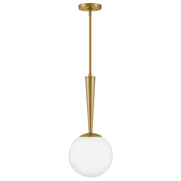 Lark Izzy 1 Light Small Pendant, Lacquered Brass/Cased Opal - 83507LCB