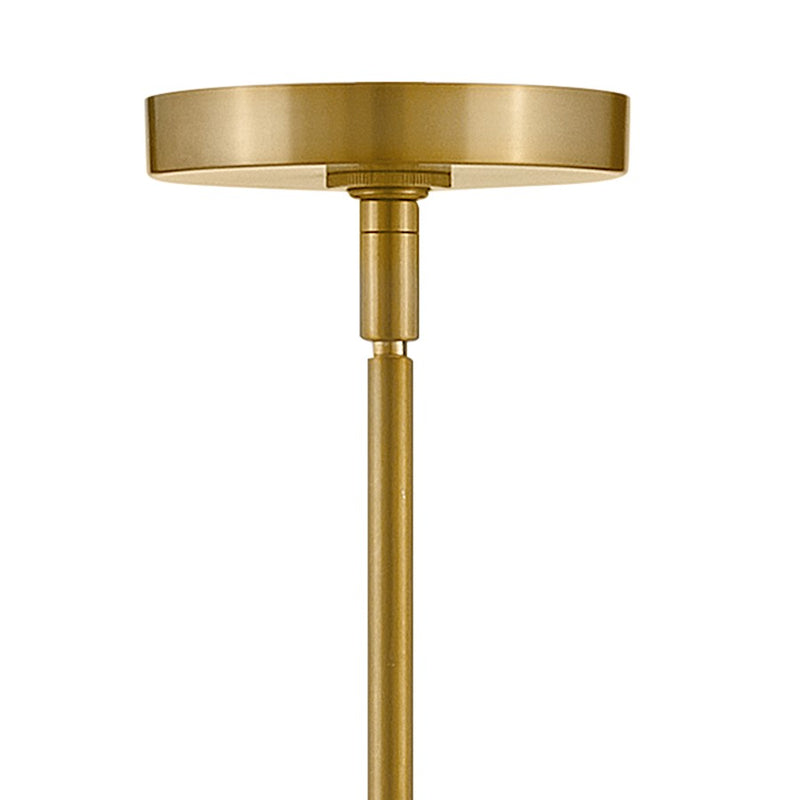 Lark Izzy 1-Light Small Pendant | Mid-Century Modern Lacquered Brass Steel and Cased Opal Glass | Kitchen Island & Foyer | 9.75 x 9.75 x | Model 83507LCB