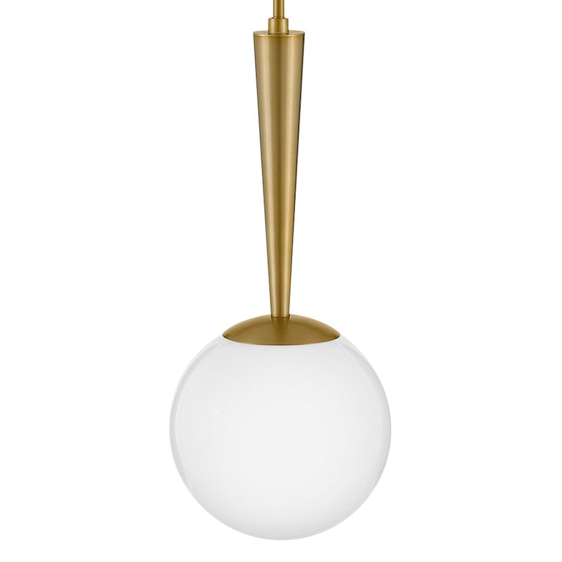 Lark Izzy 1 Light Small Pendant, Lacquered Brass/Cased Opal