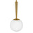 Lark Izzy 1 Light Small Pendant, Lacquered Brass/Cased Opal