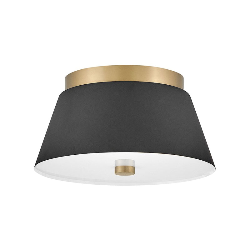 Lark Tess 2 Light Small Flush Mount, Black/Etched
