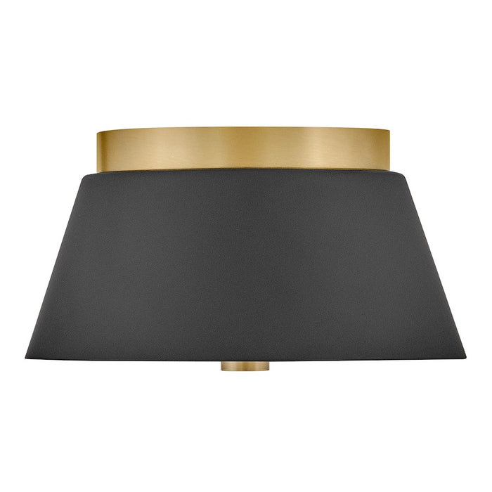 Lark Tess 2 Light Small Flush Mount, Black/Etched