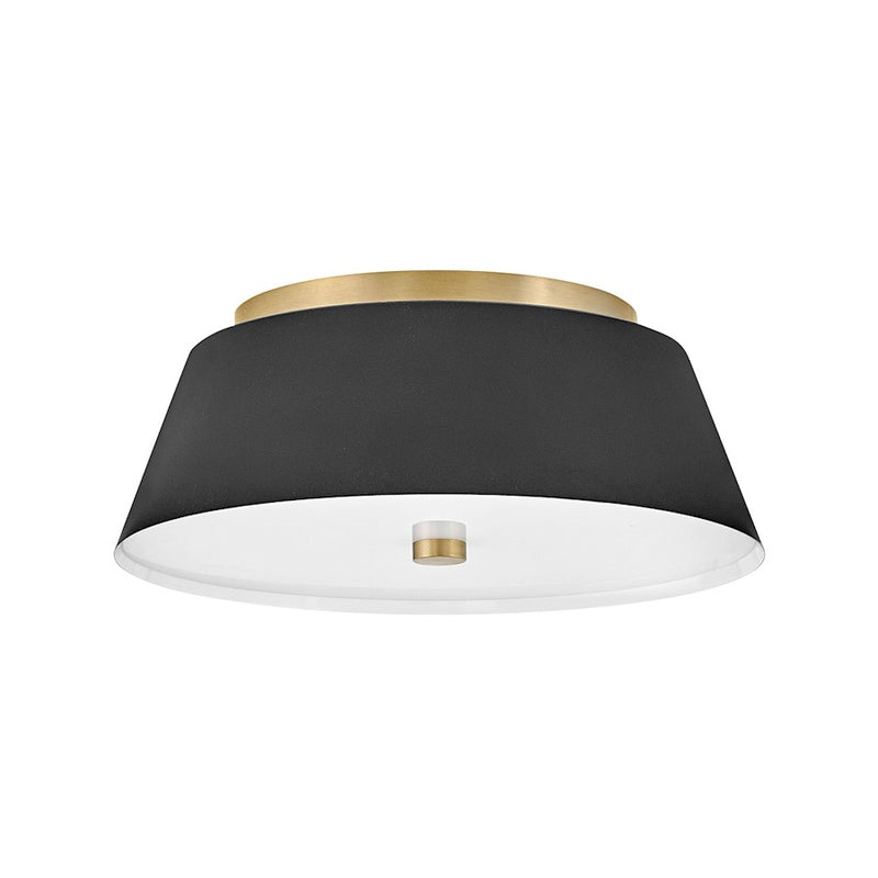 Lark Tess 2 Light Medium Flush Mount, Black/Etched