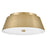 Lark Tess 2 Light Medium Flush Mount, Lacquered Brass/Etched