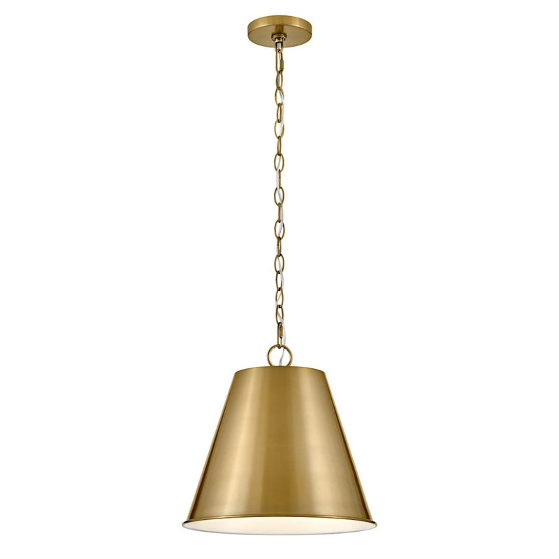 Lark Blake 10in 1-Light Pendant | Classic French Gray Steel and Lacquered Brass Accent | Kitchen Island & Dining Room | 13 x 13 x 10 in | Model 83527FY