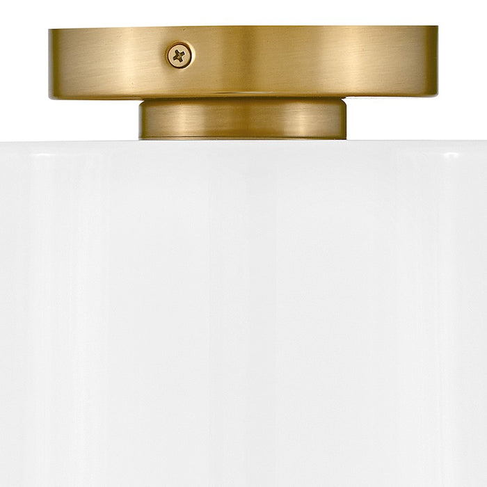 Lark Pippa 1 Light Extra Small Flush Mount, Brass/Cased Opal