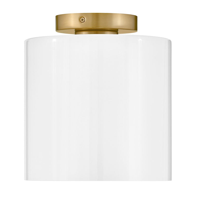 Lark Pippa 1 Light Extra Small Flush Mount, Brass/Cased Opal