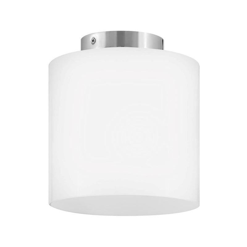 Lark Pippa 8in 1-Light Flush Mount | Transitional Polished Nickel Steel and Cased Opal Glass | Hallway & Closet | 8 x 8 x 9 in | Model 83533PN