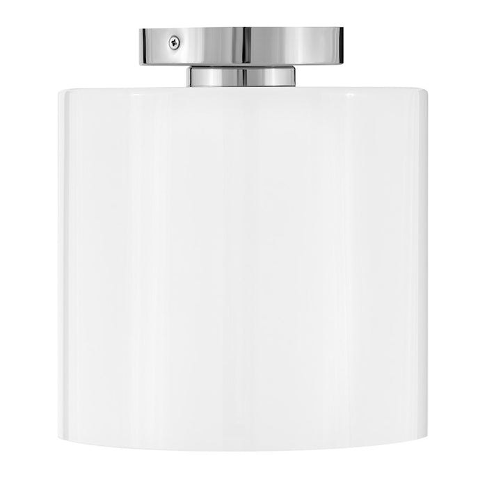 Lark Pippa 1 Light Extra Small Flush Mount, Nickel/Cased Opal