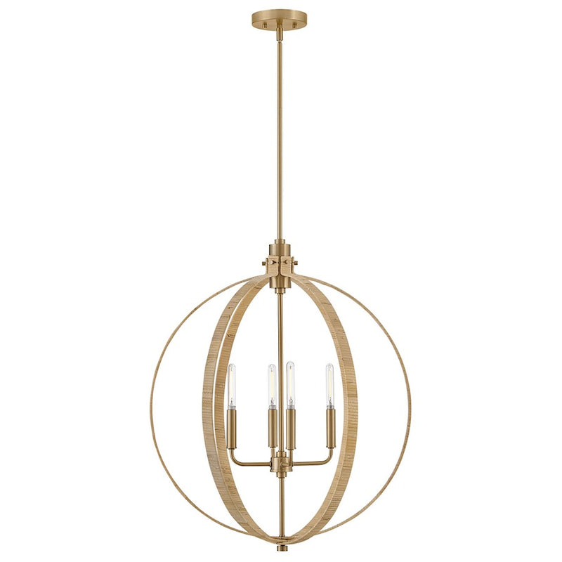 Lark Fallon 4 Light Medium Orb Chandelier, Lacquered Brass
