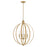 Lark Fallon 4 Light Medium Orb Chandelier, Lacquered Brass