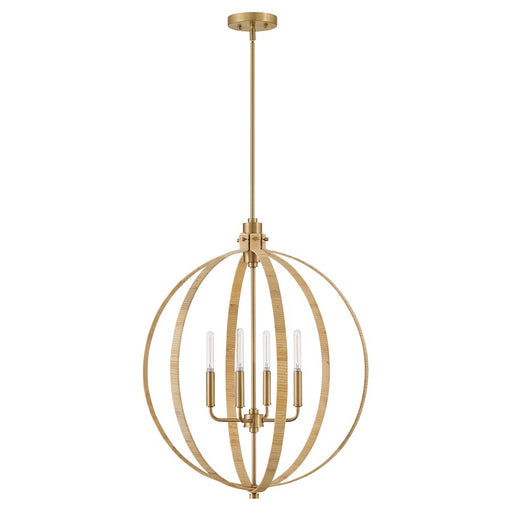 Lark Fallon 4 Light Medium Orb Chandelier, Lacquered Brass