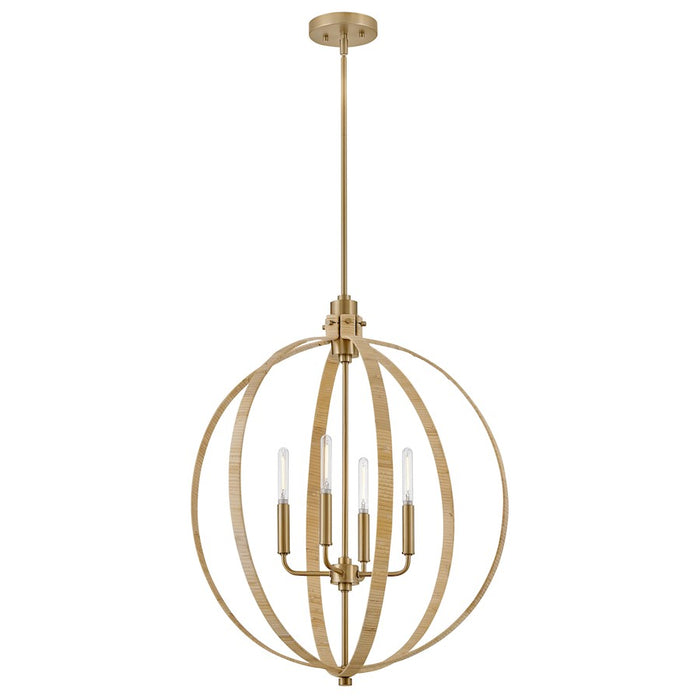 Lark Fallon 4 Light Medium Orb Chandelier, Lacquered Brass