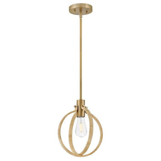 Lark Fallon 1 Light Medium Pendant, Lacquered Brass