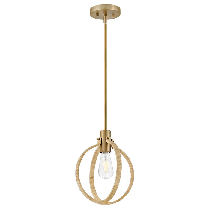 Lark Fallon 1 Light Medium Pendant, Lacquered Brass