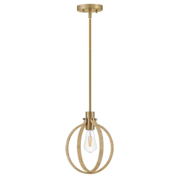 Lark Fallon 1 Light Medium Pendant, Lacquered Brass