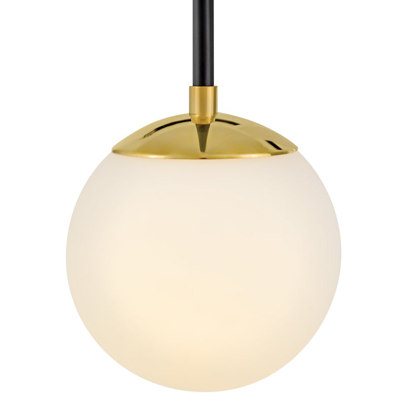 Lark Auggie 1 Light 10" Sconce, Bright Brass/Etched Opal