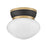 Lark Lucy 1 Light Small Flush Mount, Black/Cased Opal - 83601BK-LCB