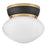 Lark Lucy 1 Light Small Flush Mount, Black/Cased Opal