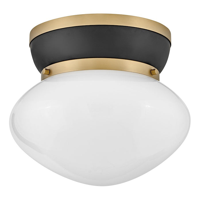 Lark Lucy 1 Light Small Flush Mount, Black/Cased Opal