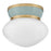 Lark Lucy 1 Light Small Flush Mount, Lacquered Brass/Cased Opal