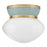 Lark Lucy 1 Light Small Flush Mount, Lacquered Brass/Cased Opal