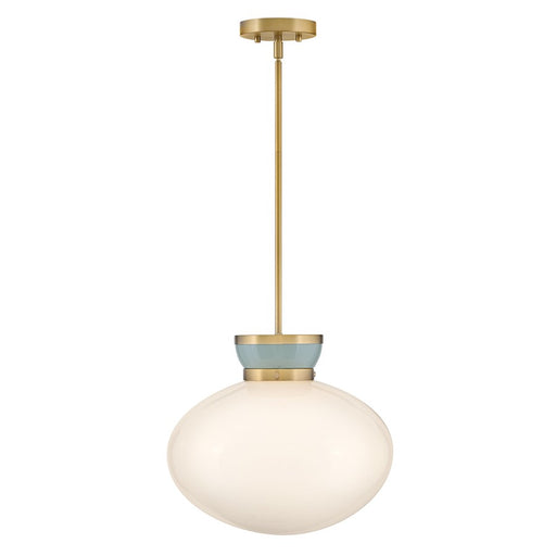 Lark Lucy 1 Light 15" Pendant, Lacquered Brass/Cased Opal - 83604LCB-SF