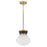 Lark Lucy 1 Light Small Pendant, Black/Cased Opal