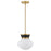 Lark Lucy 1 Light Small Pendant, Black/Cased Opal