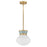 Lark Lucy 1 Light Small Pendant, Lacquered Brass/Cased Opal