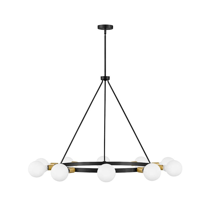 Lark Orla 10 Light Large Single Tier Chandelier, Black - 83610BK