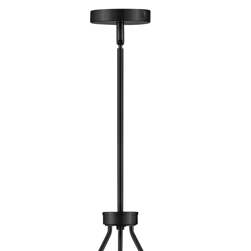 Lark Orla 36in 10-Light Chandelier | Mid-Century Modern Black Steel and Lacquered Brass | Dining Room & Living Room | 36 x 36 x 29 in | Model 83610BK