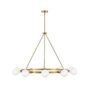 Lark Orla 10 Light Large Single Tier Chandelier, Lacquered Brass - 83610LCB