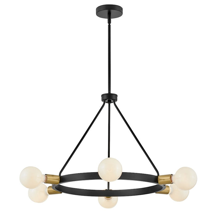 Lark Orla 6 Light Medium Single Tier Chandelier, Black