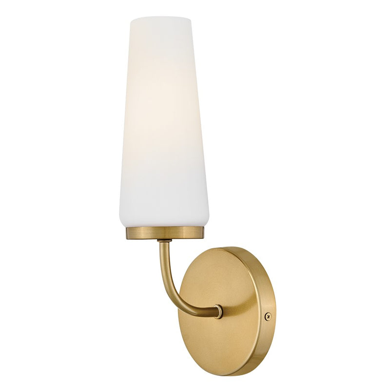 Lark Selma 1 Light Medium Sconce, Gold/Etched Opal