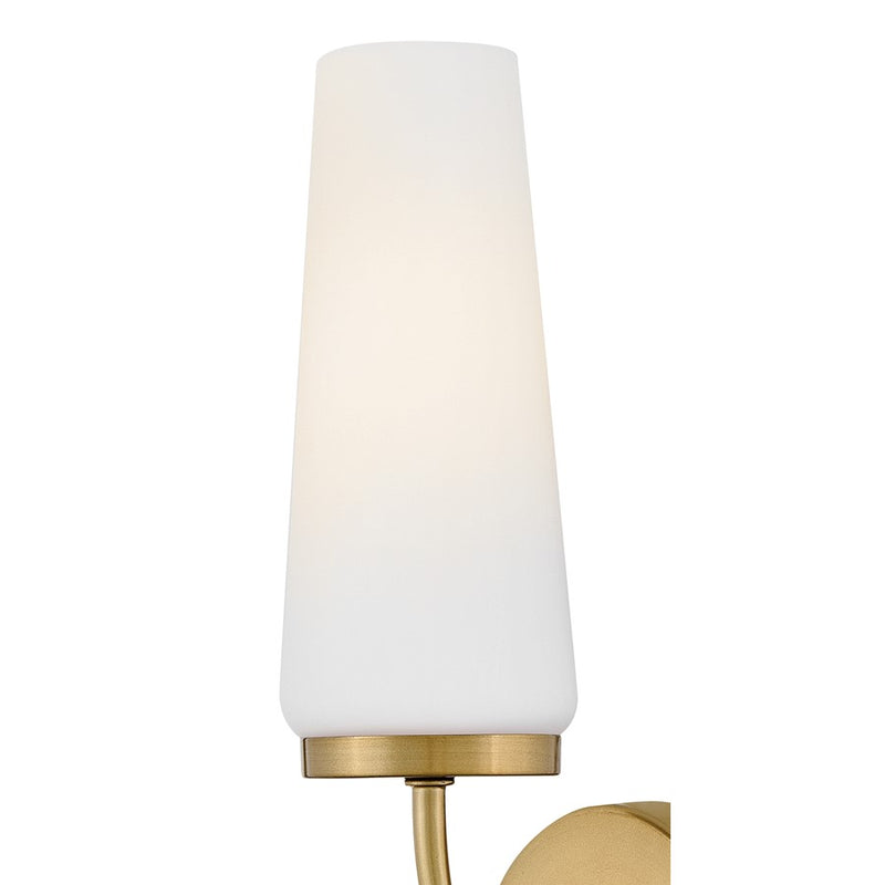 Lark Selma 1 Light Medium Sconce, Gold/Etched Opal