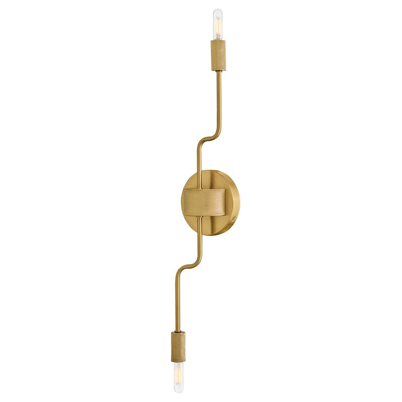 Lark Austen 2 Light 24" Sconce, Lacquered Brass