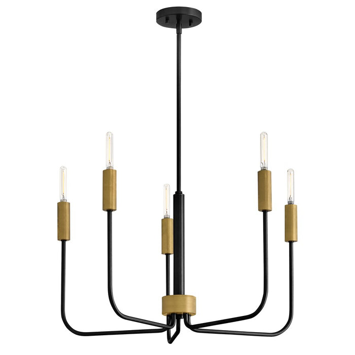 Lark Austen 5 Light 28" Single Tier Chandelier, Black