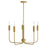 Lark Austen 5 Light 28" Single Tier Chandelier, Lacquered Brass