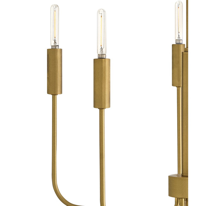 Lark Austen 28in 5-Light Chandelier | Transitional Lacquered Brass Steel | Dining Room & Living Room | 28 x 28 x 15 in | Model 83634LCB